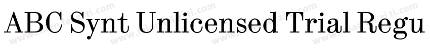 ABC Synt Unlicensed Trial Regular字体转换